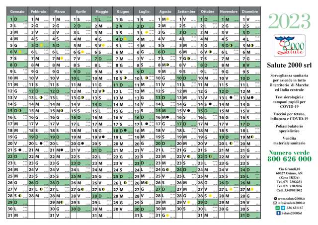 Calendario-planner annuale 2012